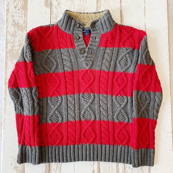Gap Kids Mockneck Cable-Knit Sweater - Boys L (10) - Picture 1 of 3